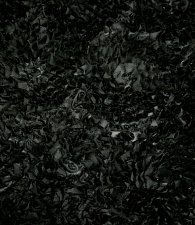 Объемная вышивка на органзе чёрная